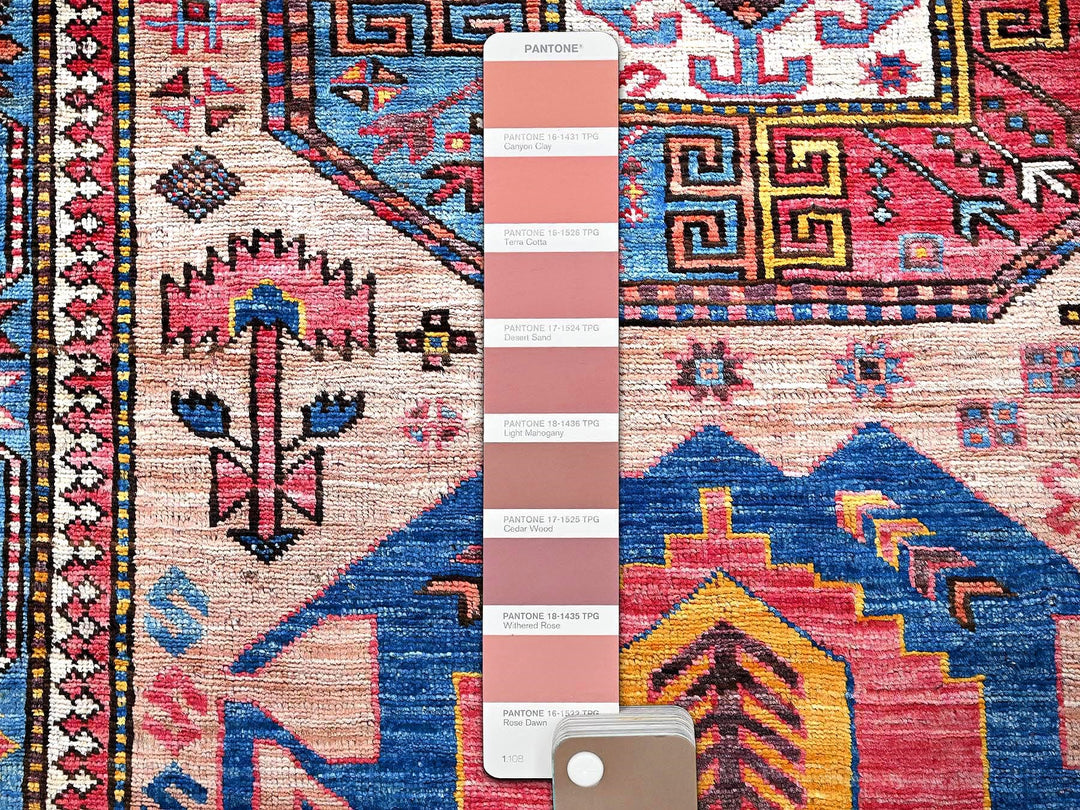 5'10" x 7'8" New Hand Knotted Orange Wool Rectangle Oriental Rug - MOA102570