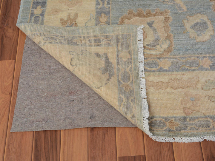 6'2" x 8'10" New Hand Knotted Grey Wool Rectangle Oriental Rug - MOA10257532