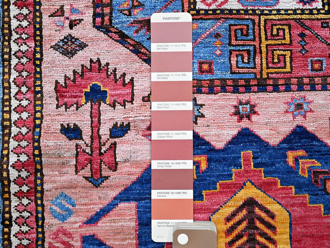 6'0" x 8'2" New Hand Knotted Pink Wool Rectangle Oriental Rug - MOA102575
