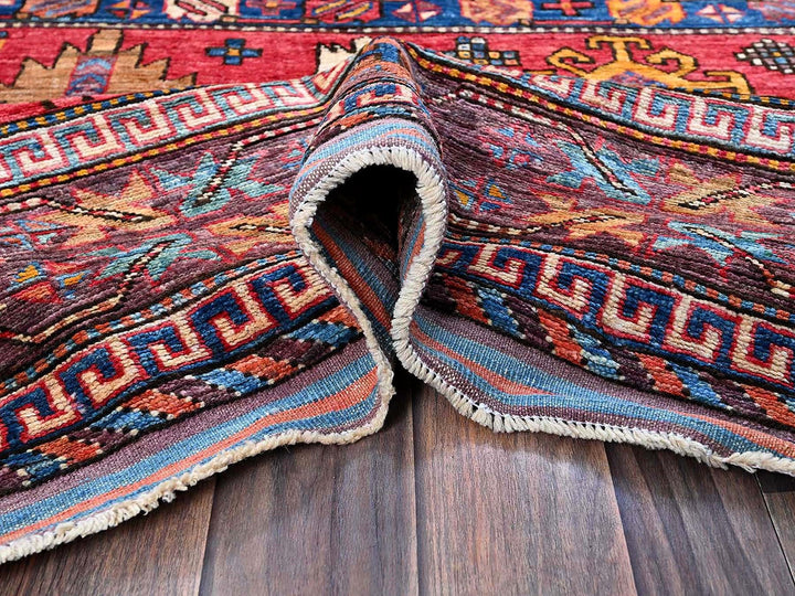 6'2" x 8'3" New Hand Knotted Multicolored Wool Rectangle Oriental Rug - MOA102578