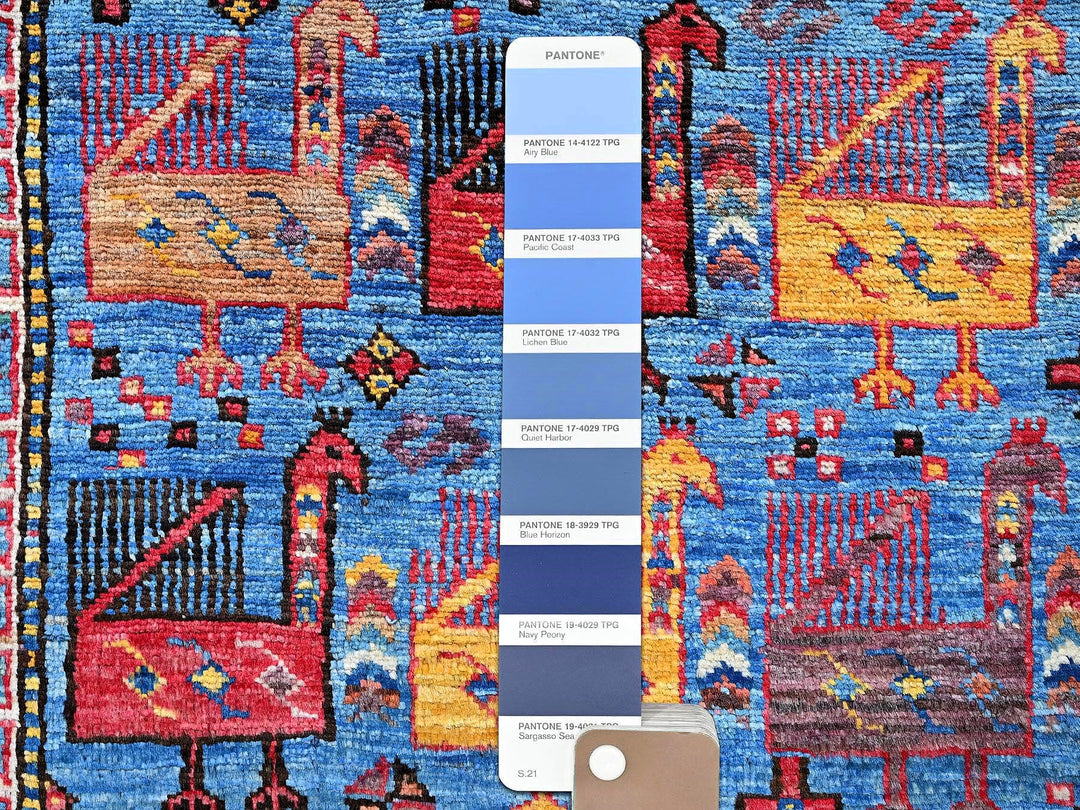6'2" x 8'3" New Hand Knotted Multicolored Wool Rectangle Oriental Rug - MOA102578
