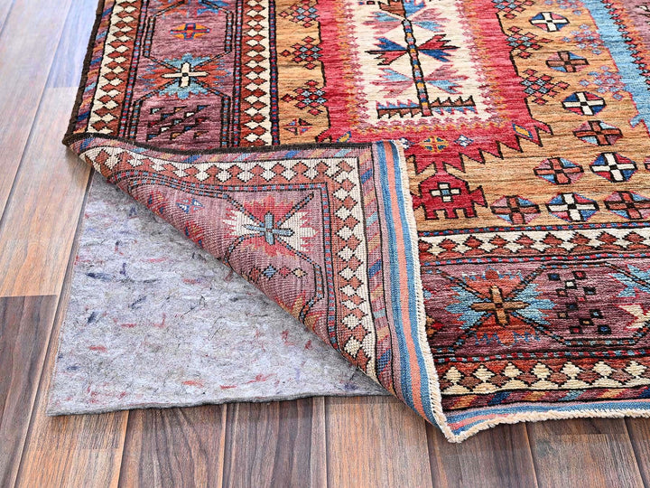 6'0" x 8'6" New Hand Knotted Brown Wool Rectangle Oriental Rug - MOA102579