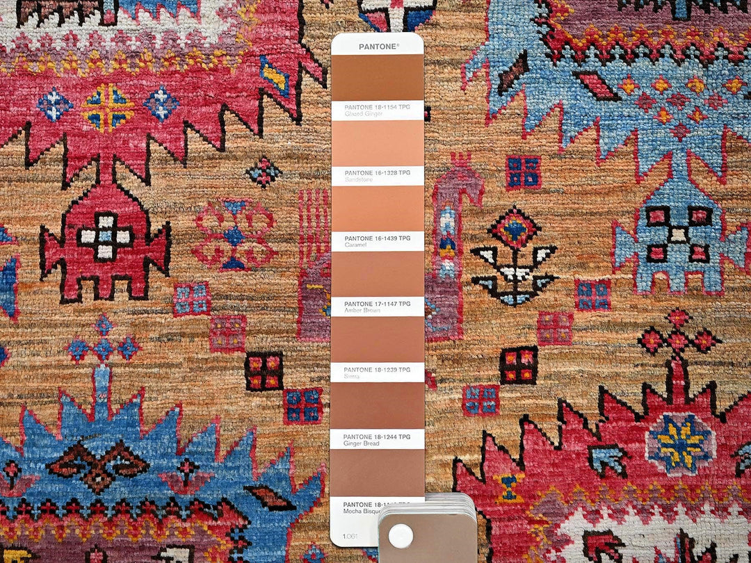 6'0" x 8'6" New Hand Knotted Brown Wool Rectangle Oriental Rug - MOA102579