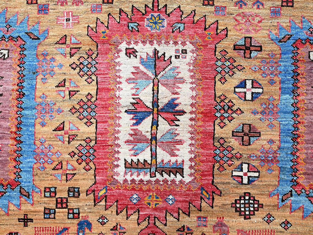 6'0" x 8'6" New Hand Knotted Brown Wool Rectangle Oriental Rug - MOA102579