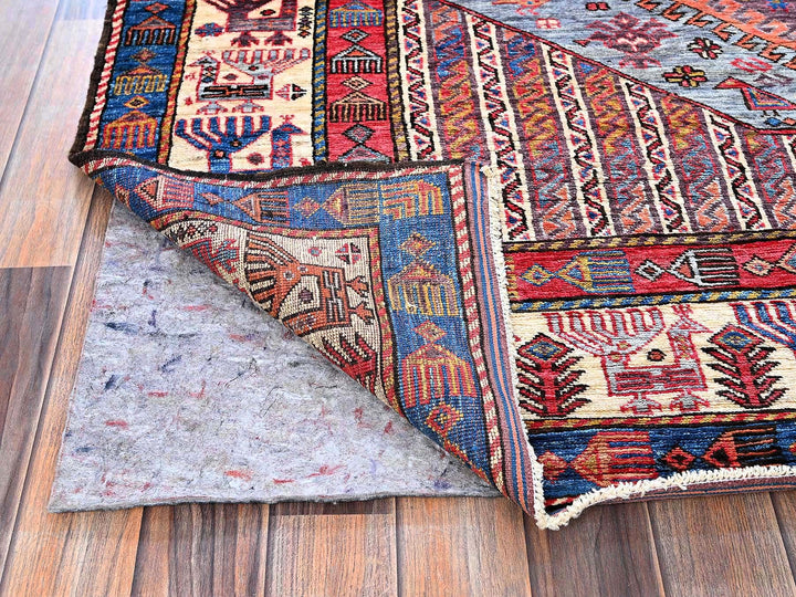 6'1" x 8'4" New Hand Knotted Purple Wool Rectangle Oriental Rug - MOA102580