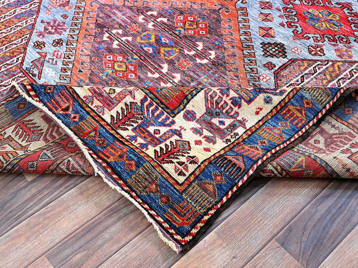6'1" x 8'4" New Hand Knotted Purple Wool Rectangle Oriental Rug - MOA102580