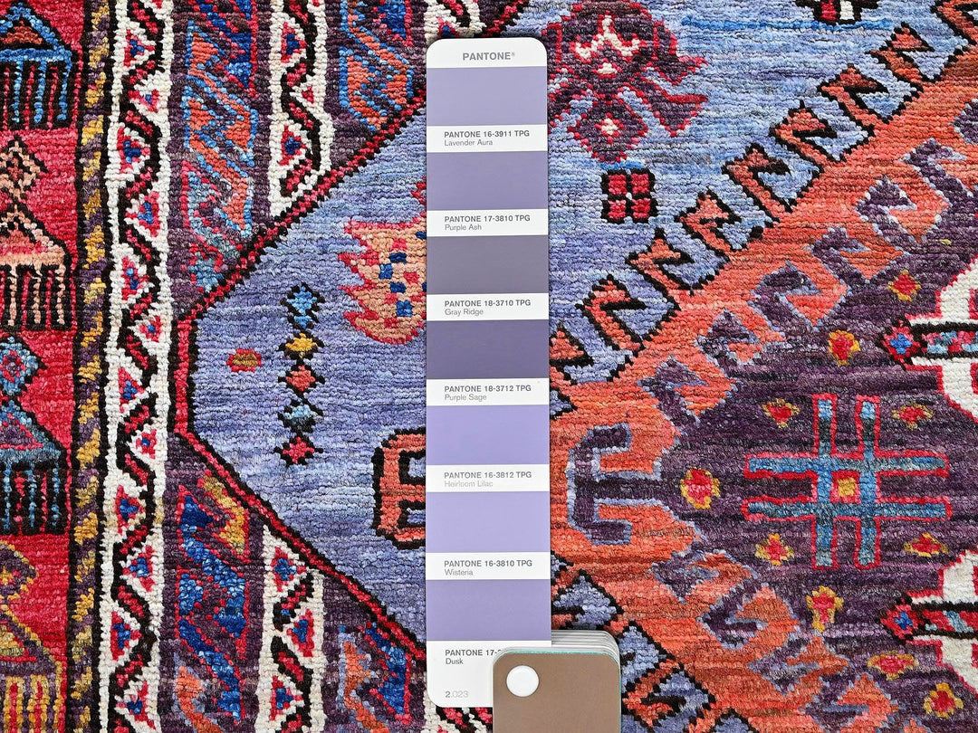 6'1" x 8'4" New Hand Knotted Purple Wool Rectangle Oriental Rug - MOA102580