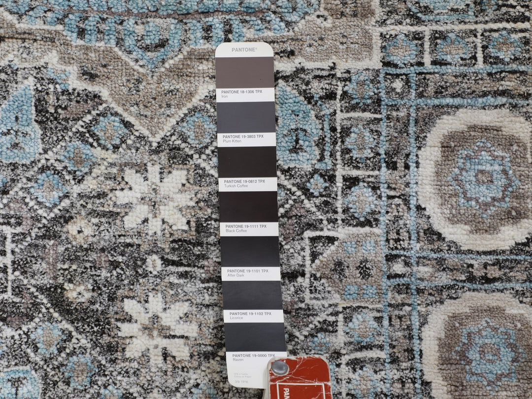 2'8" x 6'1" New Hand Knotted Blue Wool & Silk Runner Oriental Rug - MOA10258181
