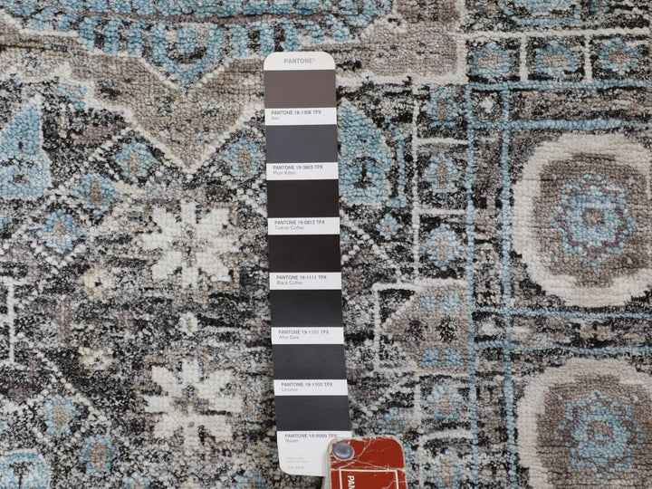 2'8" x 6'1" New Hand Knotted Blue Wool & Silk Runner Oriental Rug - MOA10258181