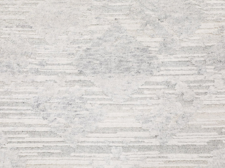 2'6" x 8'0" New Hand Knotted Grey Wool Runner Oriental Rug - MOA10258233