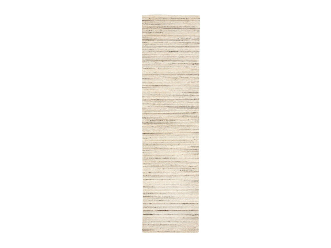 2'6" x 9'8" New Hand Loomed Beige Wool Runner Oriental Rug - MOA10258358