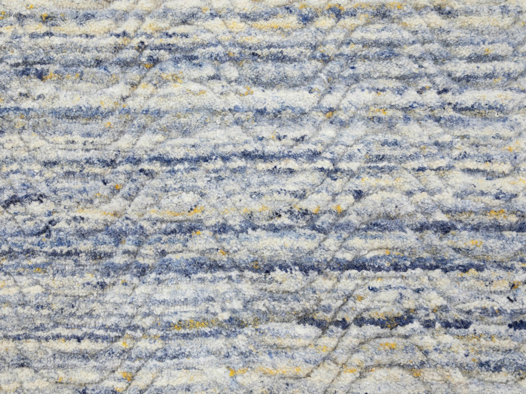 2'6" x 9'9" New Hand Loomed Grey Wool Runner Oriental Rug - MOA10258402