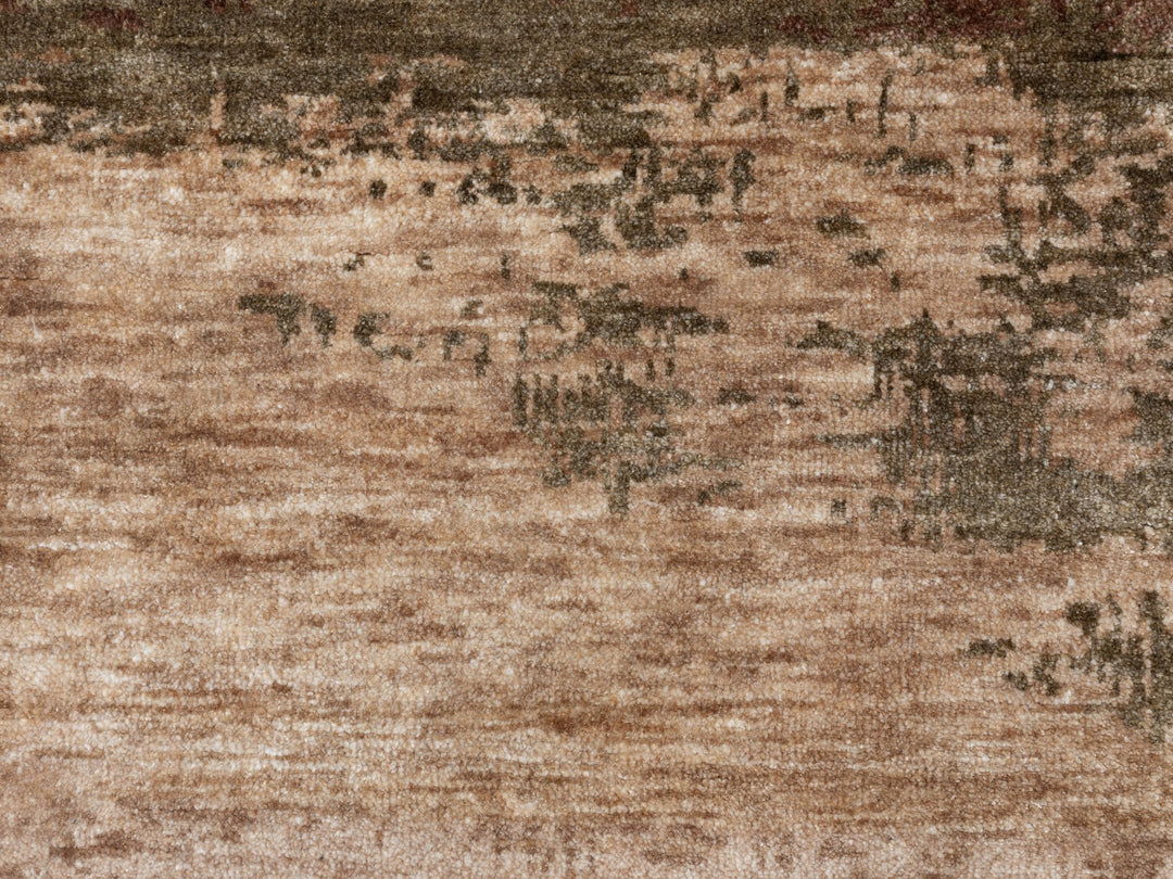 3'0" x 5'0" New Hand Knotted Brown Wool & Silk Rectangle Oriental Rug - MOA10258467