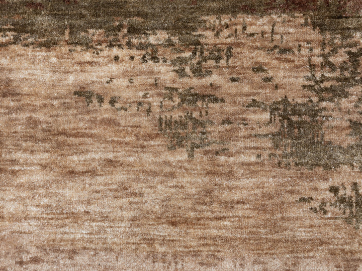 3'0" x 5'0" New Hand Knotted Brown Wool & Silk Rectangle Oriental Rug - MOA10258467