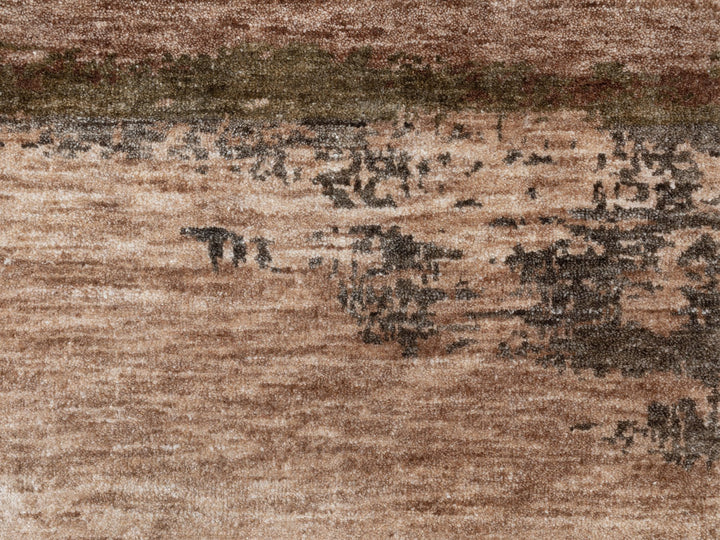 3'0" x 5'0" New Hand Knotted Brown Wool & Silk Rectangle Oriental Rug - MOA10258468