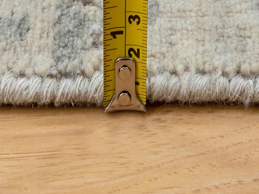 3'0" x 5'1" New Hand Knotted Beige Wool & Silk Rectangle Oriental Rug - MOA10258488