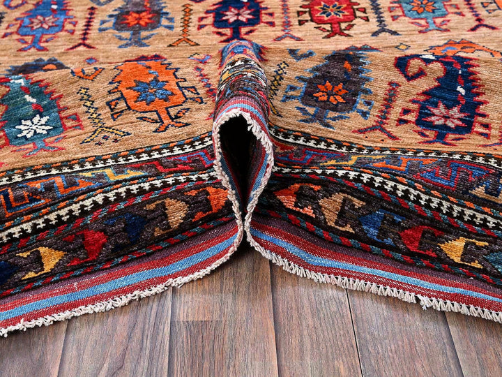 6'3" x 8'4" New Hand Knotted Brown Wool Rectangle Oriental Rug - MOA102586