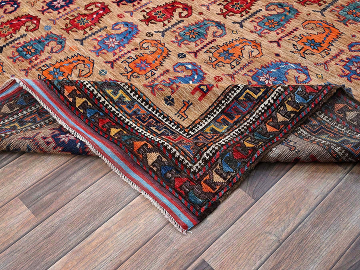 6'3" x 8'4" New Hand Knotted Brown Wool Rectangle Oriental Rug - MOA102586