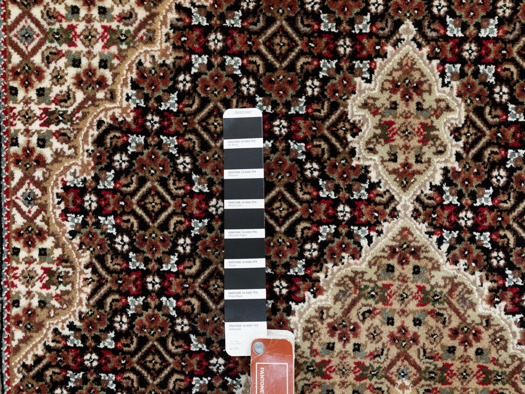 4'0" x 6'0" New Hand Knotted Black Wool Rectangle Oriental Rug - MOA10258701