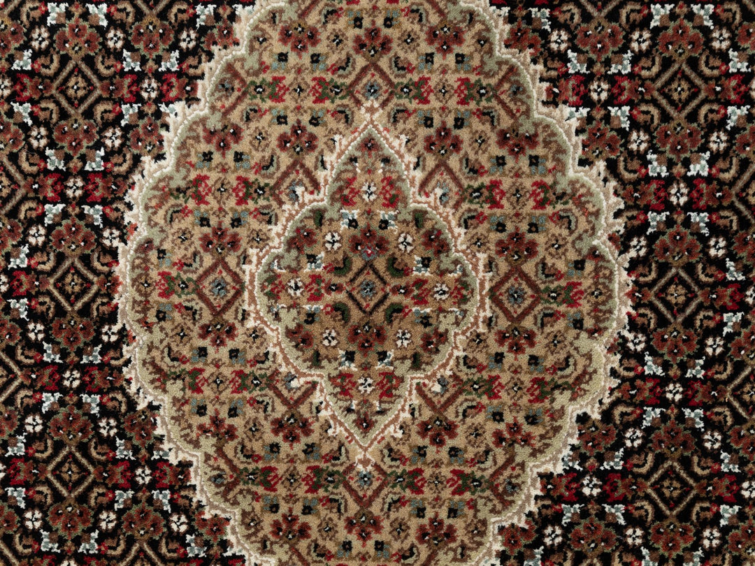 4'0" x 6'0" New Hand Knotted Black Wool Rectangle Oriental Rug - MOA10258701