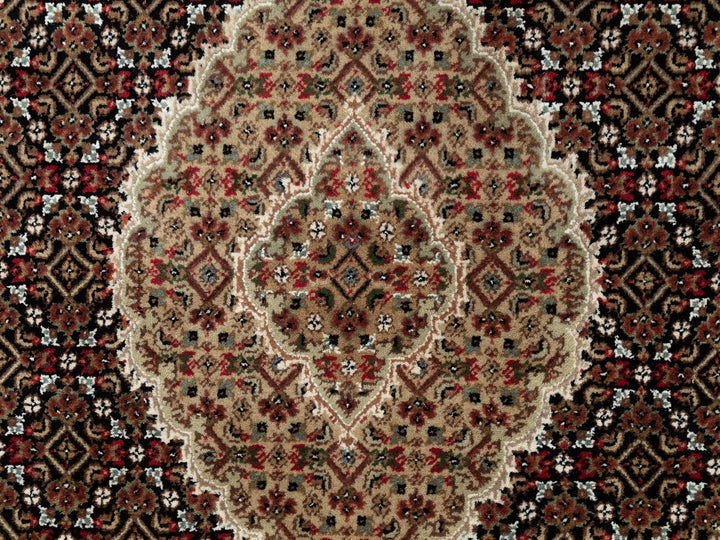 4'0" x 6'0" New Hand Knotted Black Wool Rectangle Oriental Rug - MOA10258701