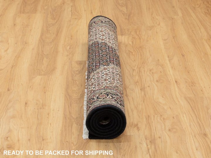 4'0" x 6'0" New Hand Knotted Black Wool Rectangle Oriental Rug - MOA10258701