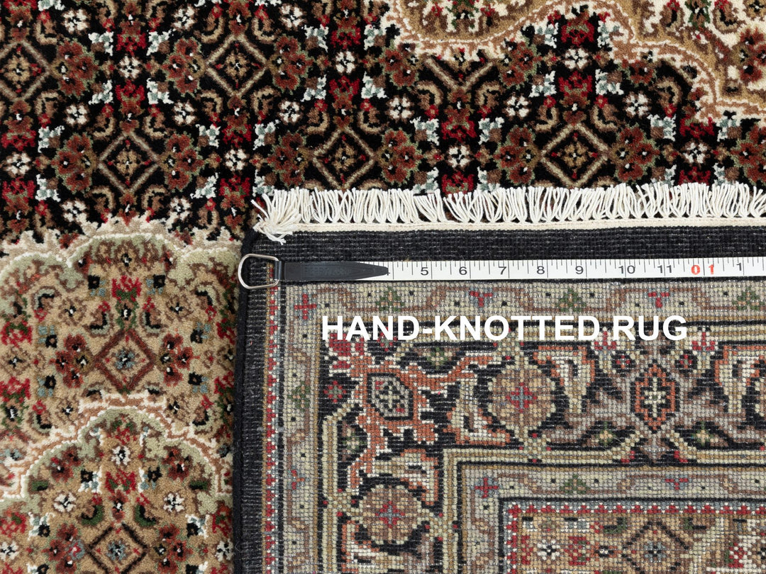 4'0" x 6'0" New Hand Knotted Black Wool Rectangle Oriental Rug - MOA10258701
