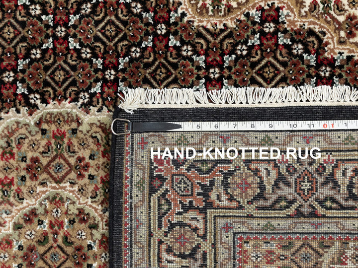 4'0" x 6'0" New Hand Knotted Black Wool Rectangle Oriental Rug - MOA10258701