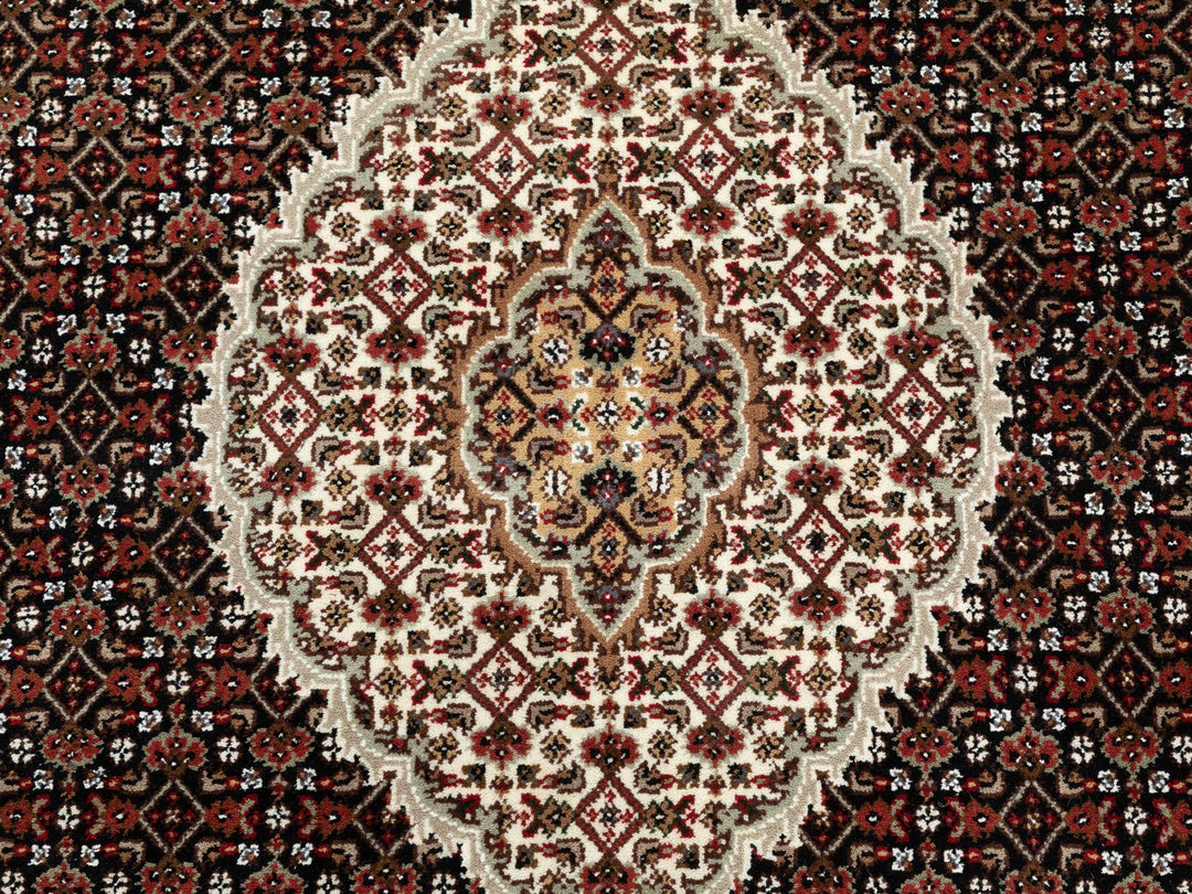 4'0" x 6'0" New Hand Knotted Black Wool Rectangle Oriental Rug - MOA10258770