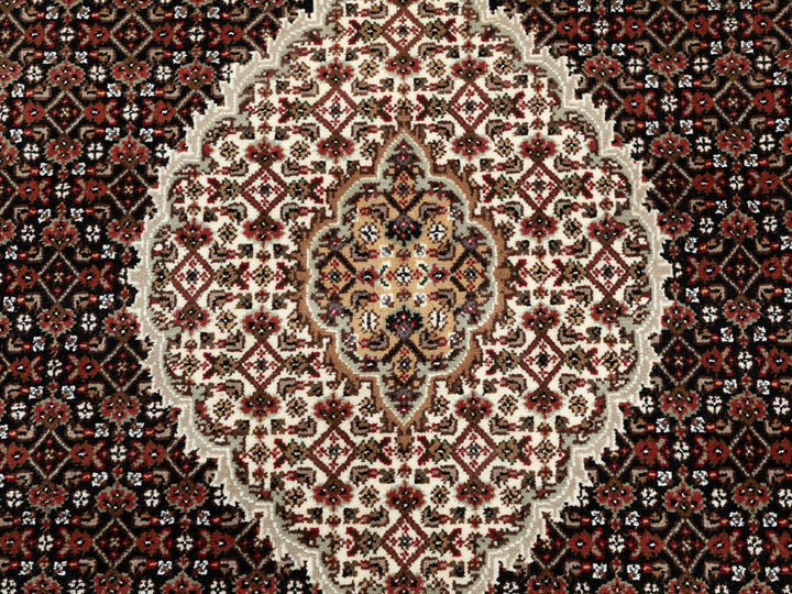 4'0" x 6'0" New Hand Knotted Black Wool Rectangle Oriental Rug - MOA10258770