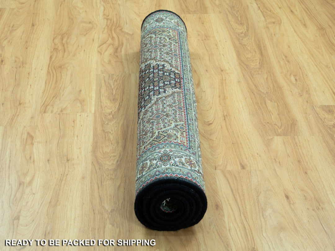 4'0" x 6'0" New Hand Knotted Black Wool Rectangle Oriental Rug - MOA10258770