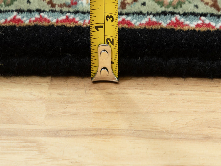 4'0" x 6'0" New Hand Knotted Black Wool Rectangle Oriental Rug - MOA10258770