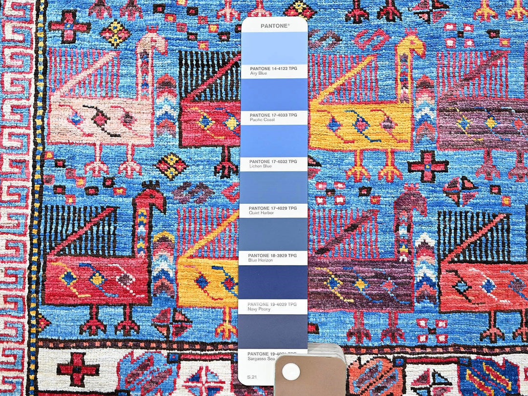 5'11" x 7'4" New Hand Knotted Multicolored Wool Rectangle Oriental Rug - MOA102590