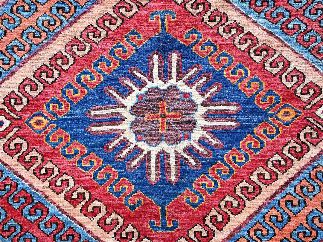 5'11" x 7'4" New Hand Knotted Multicolored Wool Rectangle Oriental Rug - MOA102590