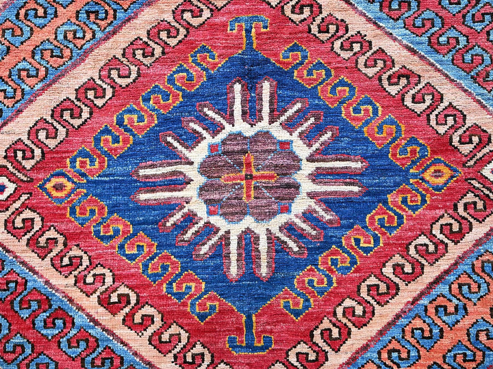 5'11" x 7'4" New Hand Knotted Multicolored Wool Rectangle Oriental Rug - MOA102590