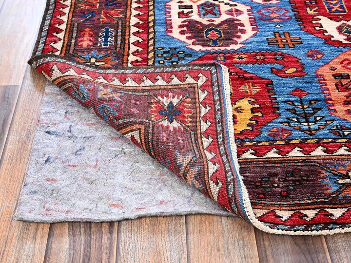 5'4" x 6'8" New Hand Knotted Blue Wool Rectangle Oriental Rug - MOA102591