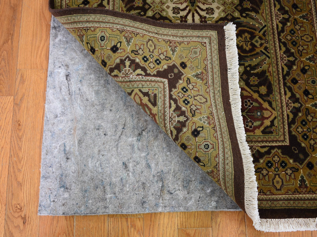 2'7" x 12'0" New Hand Knotted Brown Wool Runner Oriental Rug - MOA10259201