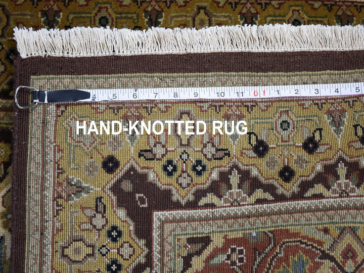 2'7" x 12'0" New Hand Knotted Brown Wool Runner Oriental Rug - MOA10259201