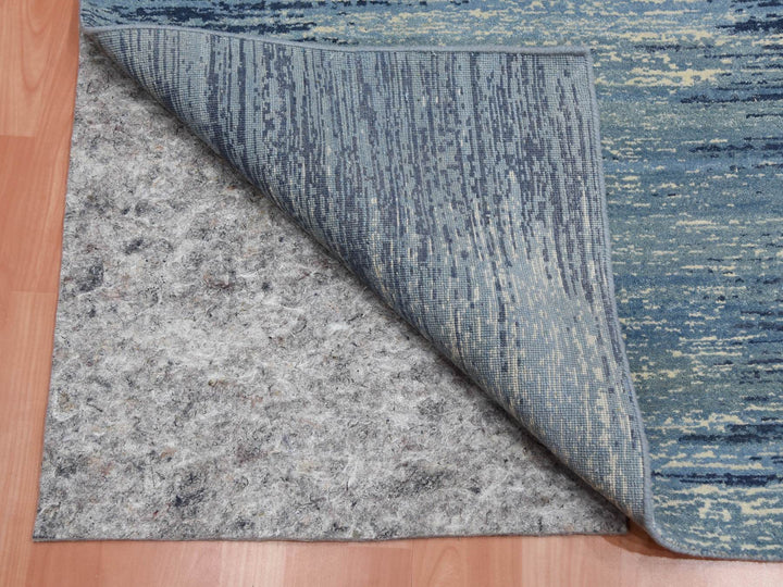 2'6" x 8'4" New Hand Knotted Blue Wool Runner Oriental Rug - MOA10259236