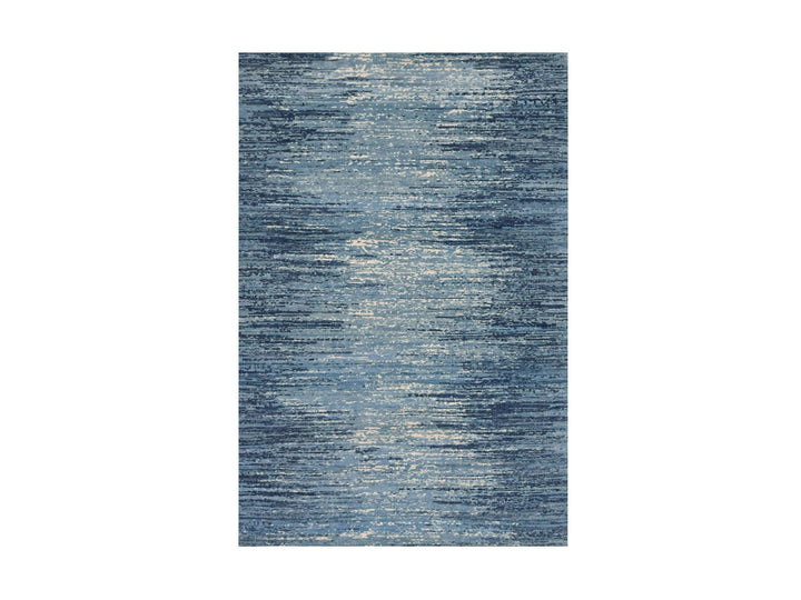 6'0" x 8'10" New Hand Knotted Blue Wool Rectangle Oriental Rug - MOA10259256