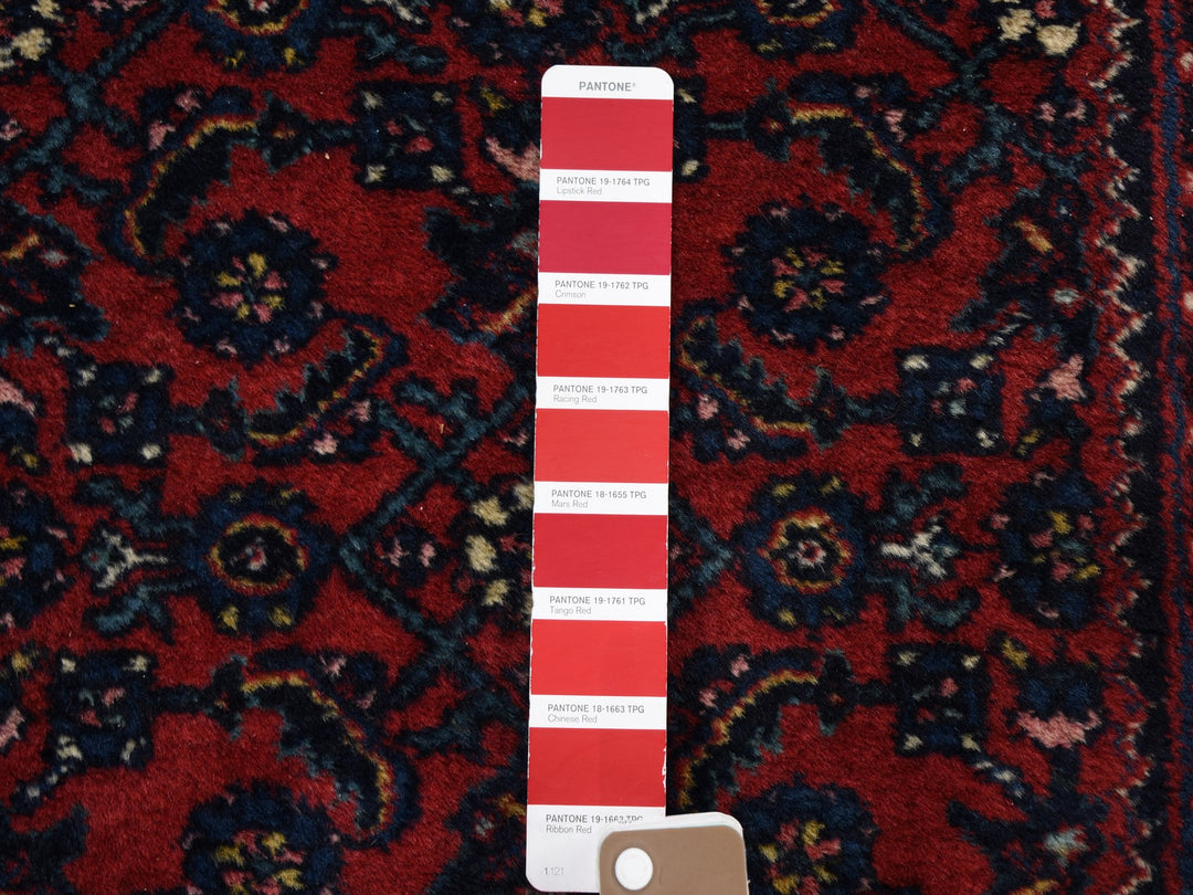 2'8" x 16'8" Vintage Hand Knotted Red Wool Runner Oriental Rug - MOA10259297