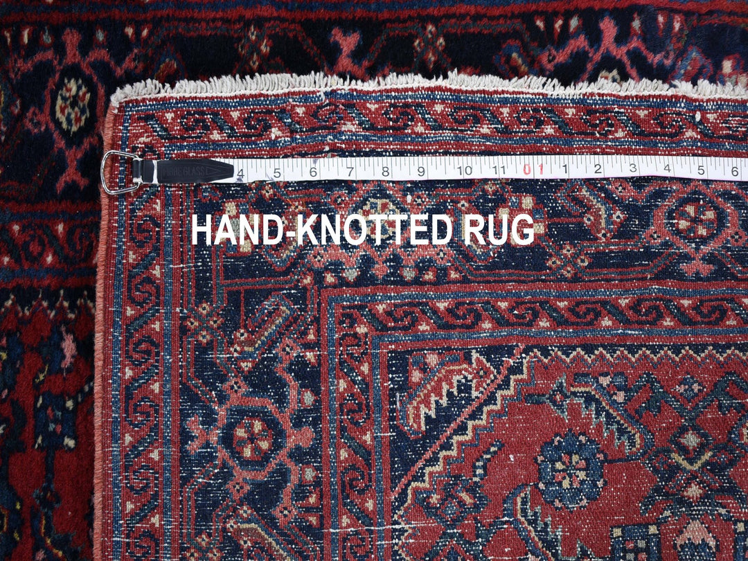 2'8" x 16'8" Vintage Hand Knotted Red Wool Runner Oriental Rug - MOA10259297