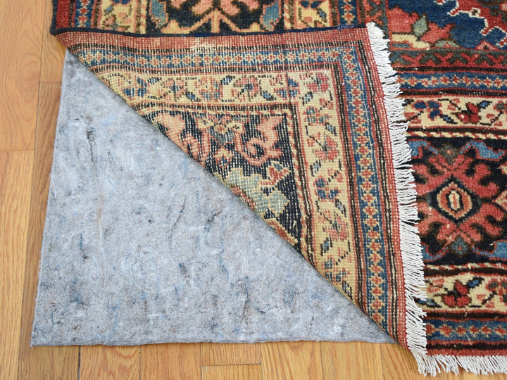 10'10" x 13'8" Vintage Hand Knotted Red Wool Rectangle Oriental Rug - MOA10259350