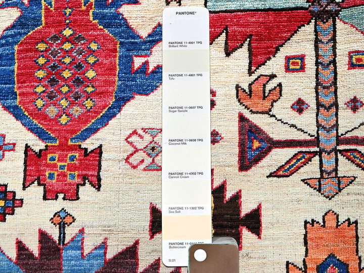 5'2" x 6'8" New Hand Knotted Ivory Wool Rectangle Oriental Rug - MOA102594
