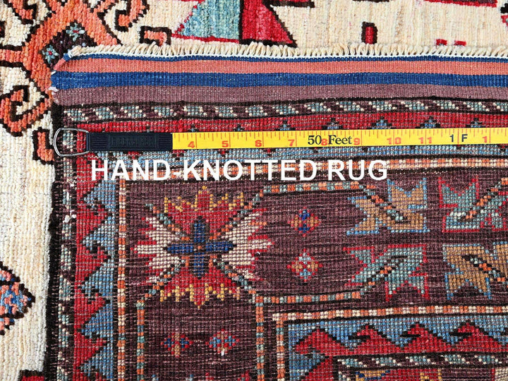5'2" x 6'8" New Hand Knotted Ivory Wool Rectangle Oriental Rug - MOA102594