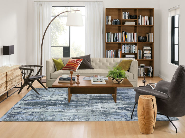 6'0" x 9'3" New Hand Knotted Ivory Wool Rectangle Oriental Rug - MOA10259519