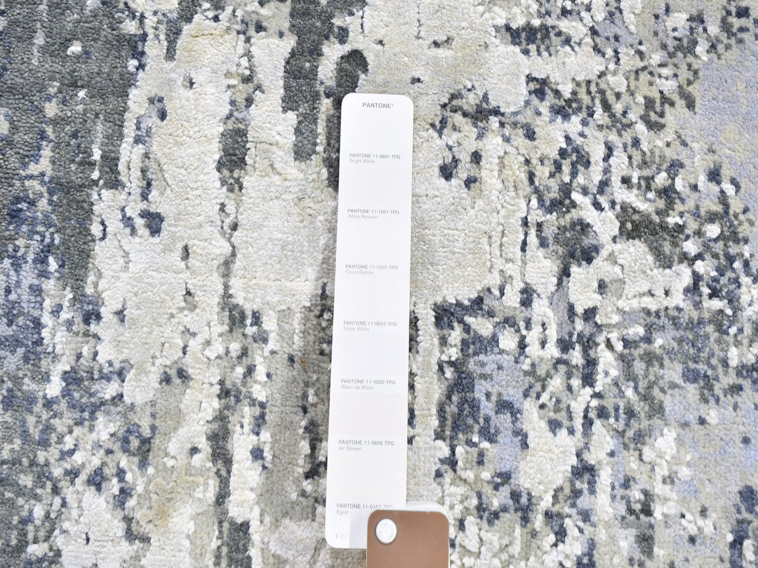 6'0" x 9'3" New Hand Knotted Ivory Wool Rectangle Oriental Rug - MOA10259519