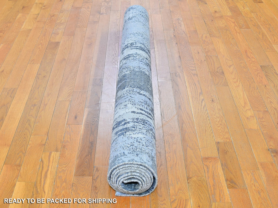 6'0" x 9'3" New Hand Knotted Ivory Wool Rectangle Oriental Rug - MOA10259519