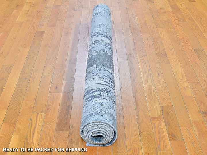 6'0" x 9'3" New Hand Knotted Ivory Wool Rectangle Oriental Rug - MOA10259519