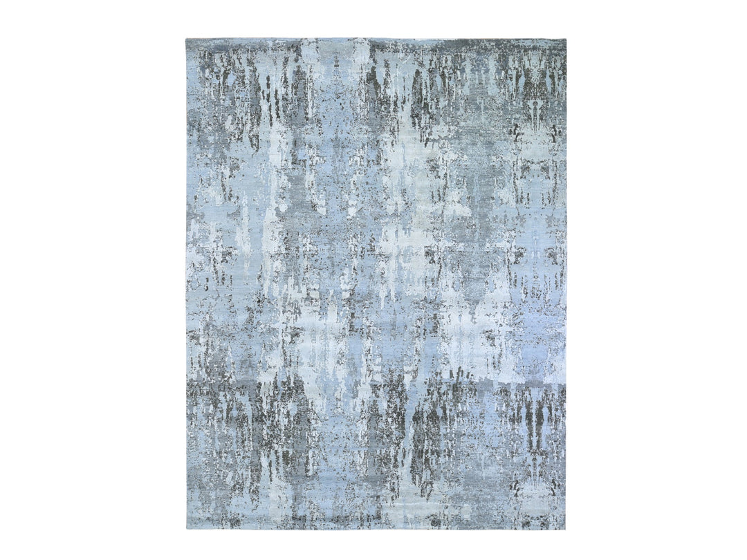 8'0" x 10'2" New Hand Knotted Ivory Wool Rectangle Oriental Rug - MOA10259524